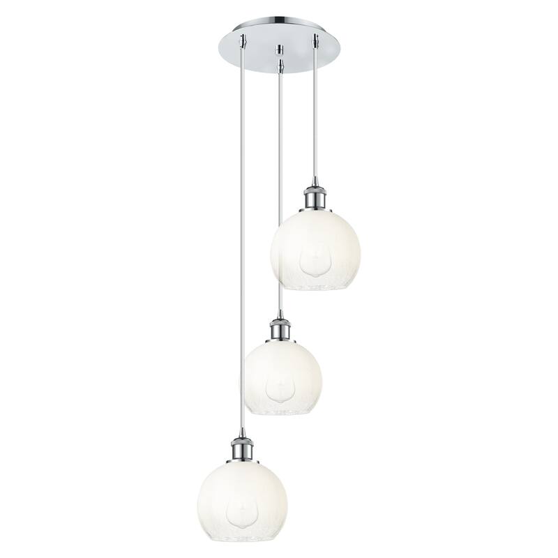 Innovations Lighting Endless Possibilities Ballston - Brookhaven Globe - 3 Light 14" Cord Hung Multi Pendant - Polished Chrome/Opal