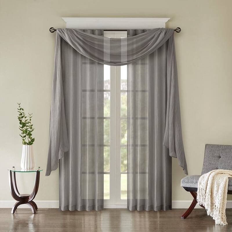 Solid Crushed Curtain Panel Pair(2 Pcs Window Panels)