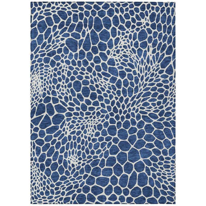 HomeRoots Geometric Transitional Rectangle Outdoor Rug