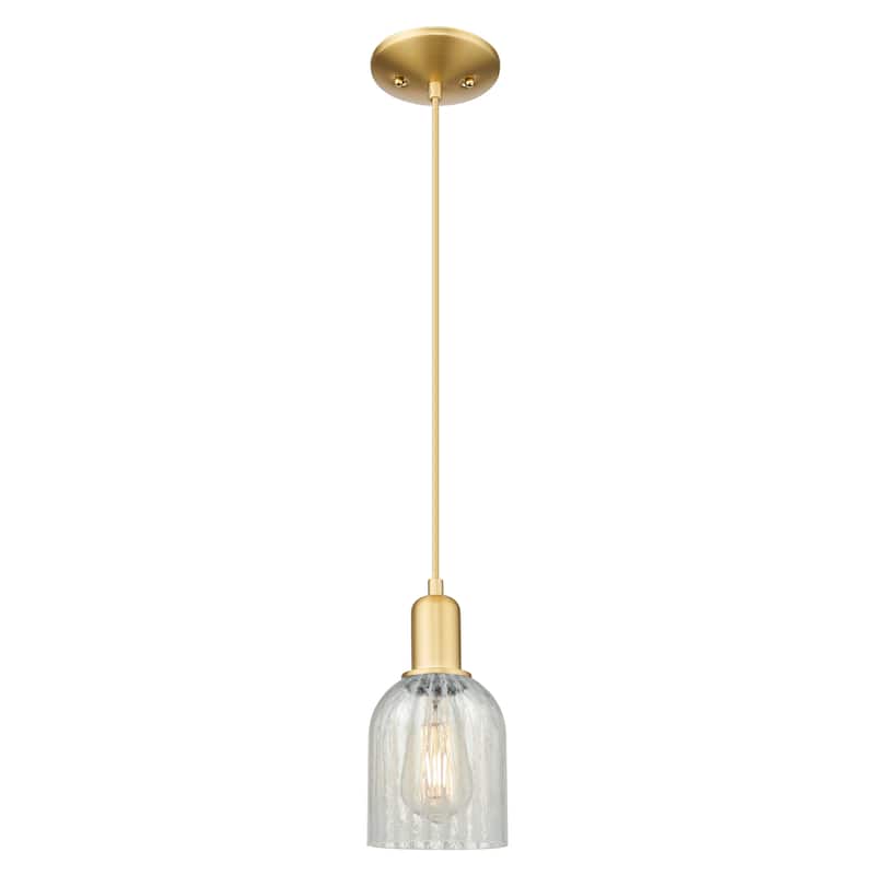 Innovations Lighting Endless Possibilities Arcadia - Caledonia - 1 Light 5" Cord Hung Mini Pendant - Mouchette/Satin Gold