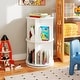 preview thumbnail 11 of 16, MDF Kids Rotating Bookshelf 8 Compartments 360-degree Swivel with Bunny Baffles - 16" L x 16” W x 25.5" H