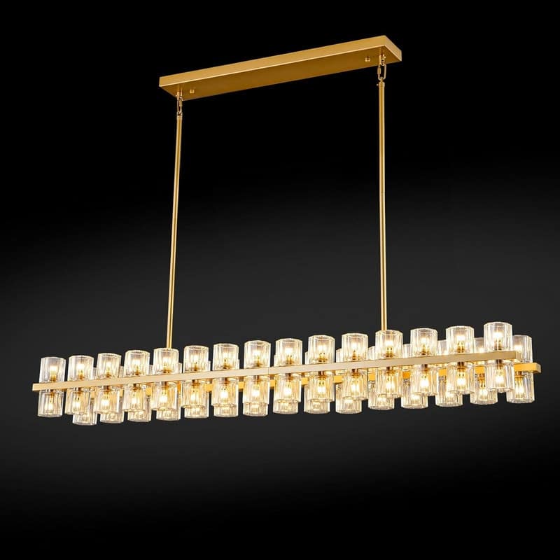 KAYLA Modern Chandelier with K9 Crystal - Gold-60