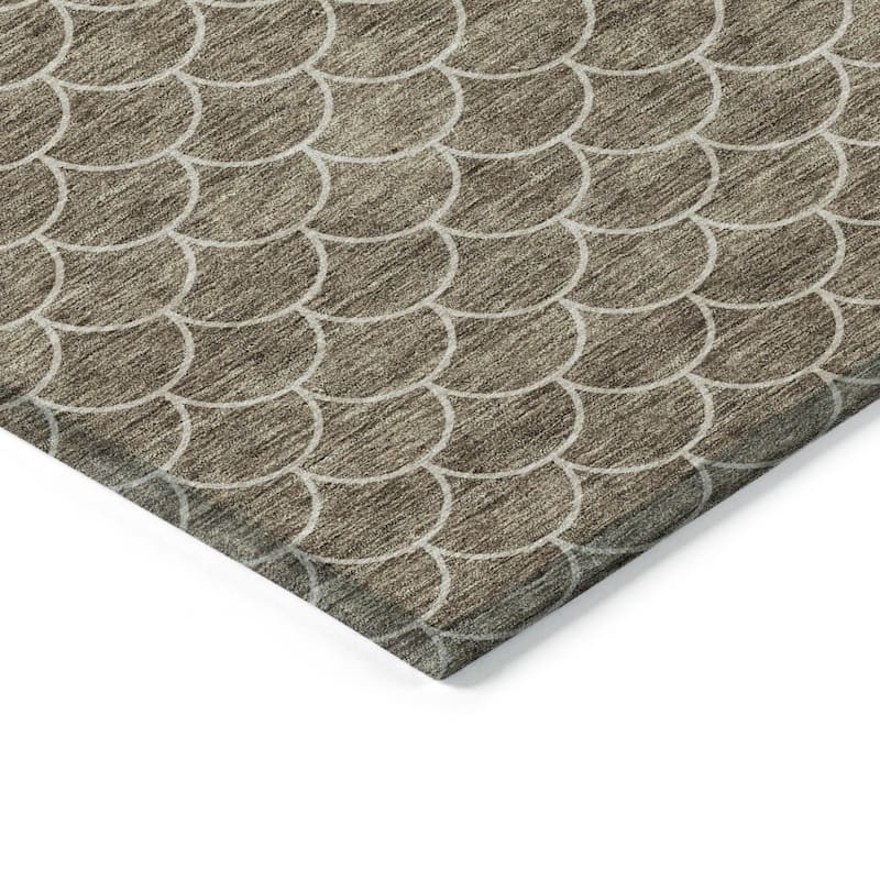 HomeRoots Geometric Transitional Rectangle Outdoor Rug