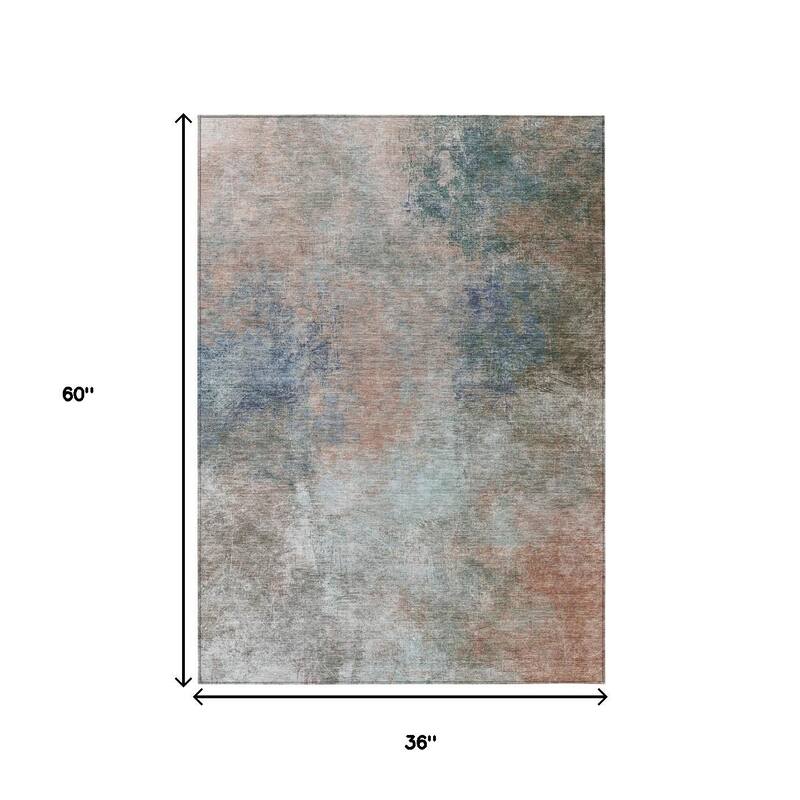 HomeRoots Abstract Transitional Rectangle Outdoor Rug