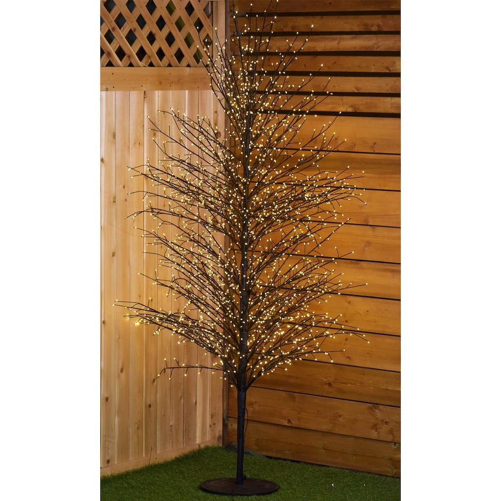5.8 FT LED Black Birch Tree Outdoor
