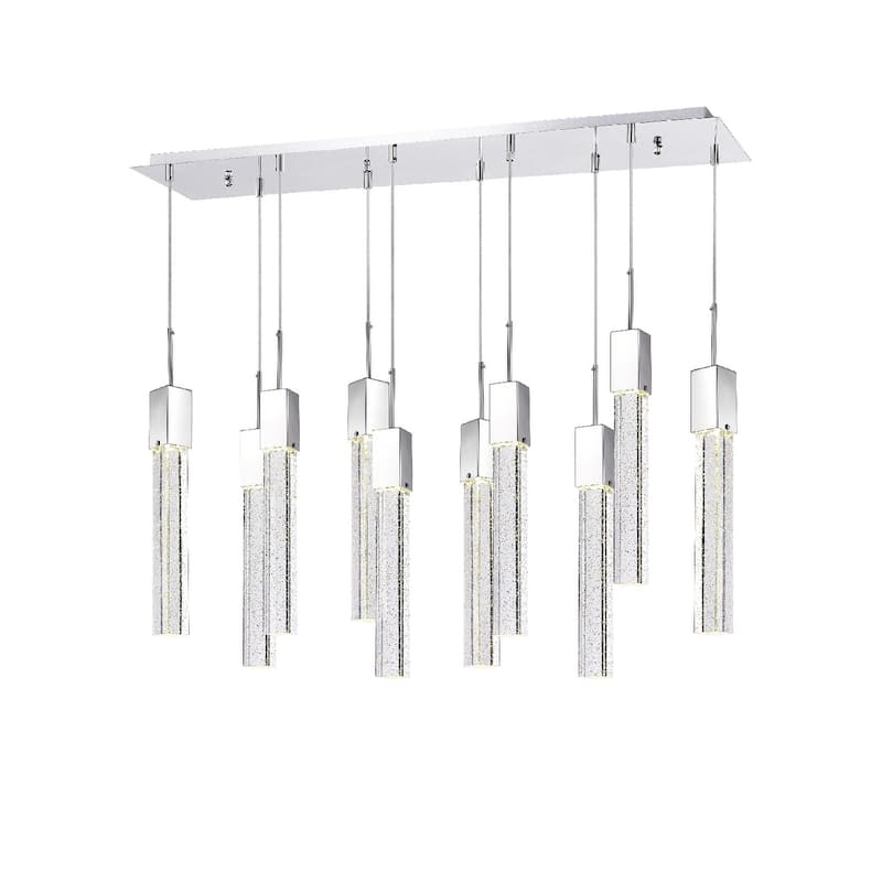 Rectangular Crystal Chandelier // XL 10 Light - N/A