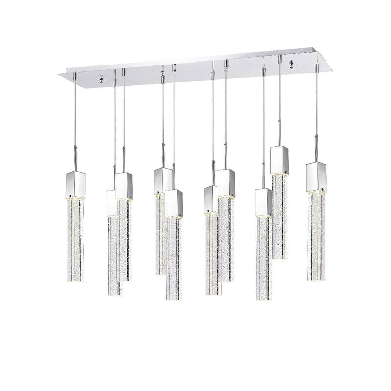 Rectangular Crystal Chandelier // XL 10 Light - N/A