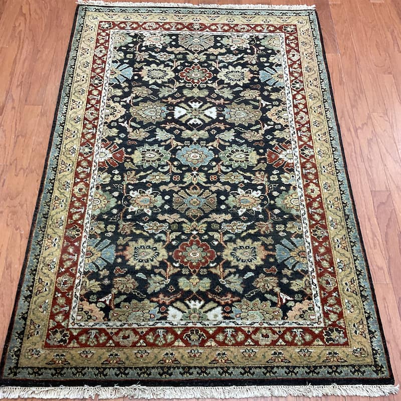 HERAT ORIENTAL Handmade Mahal Wool Rug - 4'1" x 6'