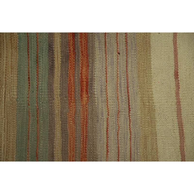 Hand Woven Oriental 100% Wool Carpet Southwestern Tribal Multi-Colored Kilim Area Rug - 8' 11'' X 6' 0''