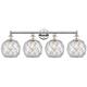Option Clear Glass with White Rope / Polished Nickel