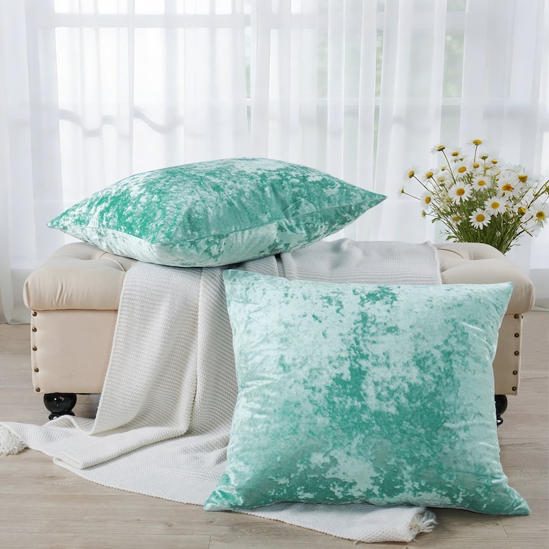 Rancho Crushed Velvet Throw Pillow Cover Set, NO INSERT