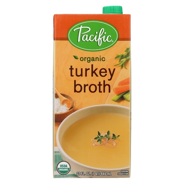 Pacific Natural Foods Turkey Broth - Organic - Case of 12 - 32 Fl oz.
