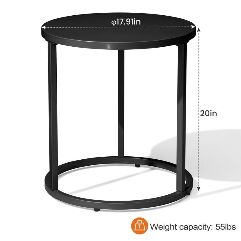 Crestlive Products Outdoor Modern Metal Round Side Table