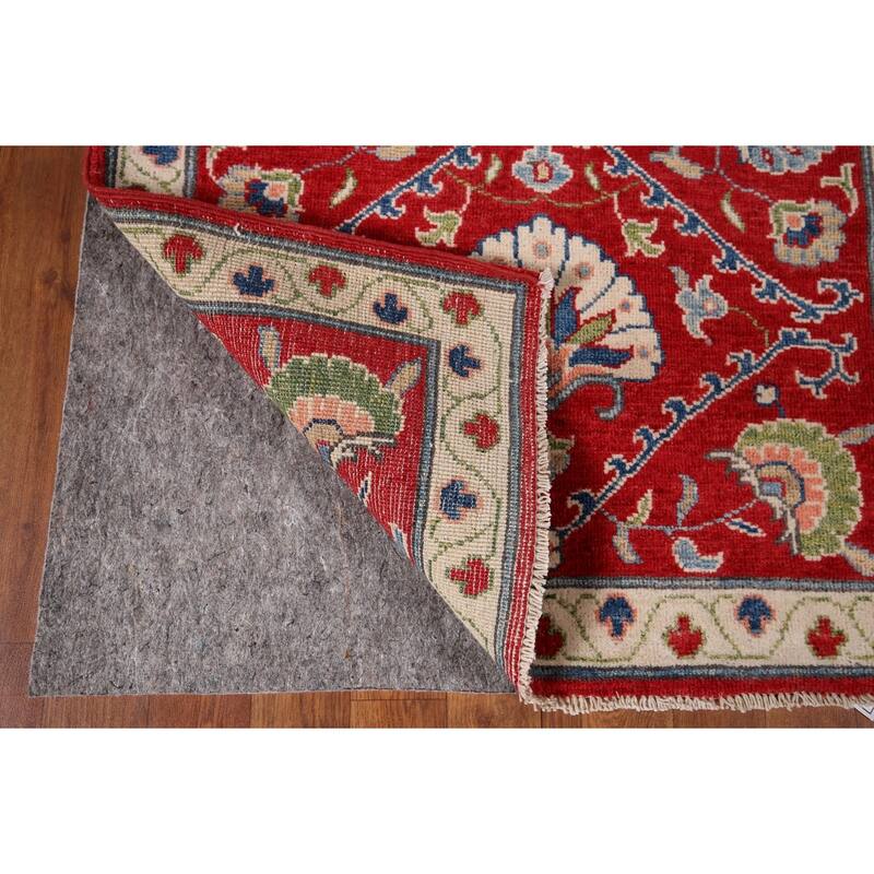 Red Kazak Runner Rug Handmade Traditional Wool Carpet - 2'9" x 9'8"