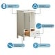 preview thumbnail 4 of 7, 18-Inch Bathroom Vanity Cabinet - Modern White Storage Unit with Door and Drawer, Ideal for Small Spaces - 18*16*35inch