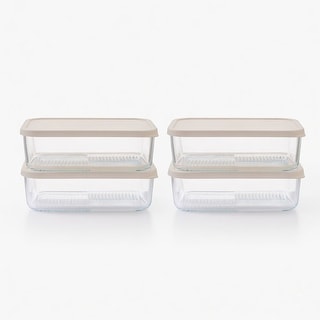 Container Culture 8-Piece Airtight Glass Food Storage Containers with ...
