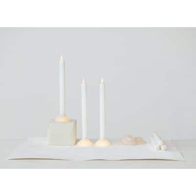Evening LED Taper Candles with Holder, Set of 6