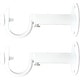 preview thumbnail 7 of 13, Adjustable Solid Zinc Curtain Rod Bracket Wall Holder, Fits Up to 1 1/8" or 1 1/4" Rod, 2 Pieces White