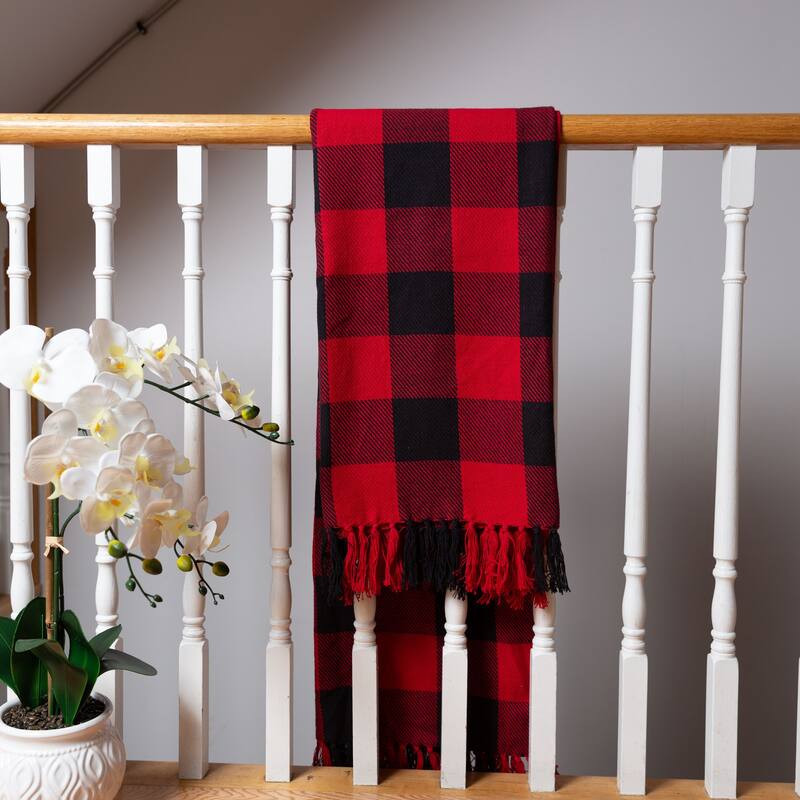 Fabstyles Buffalo Check Cotton Throw Blanket