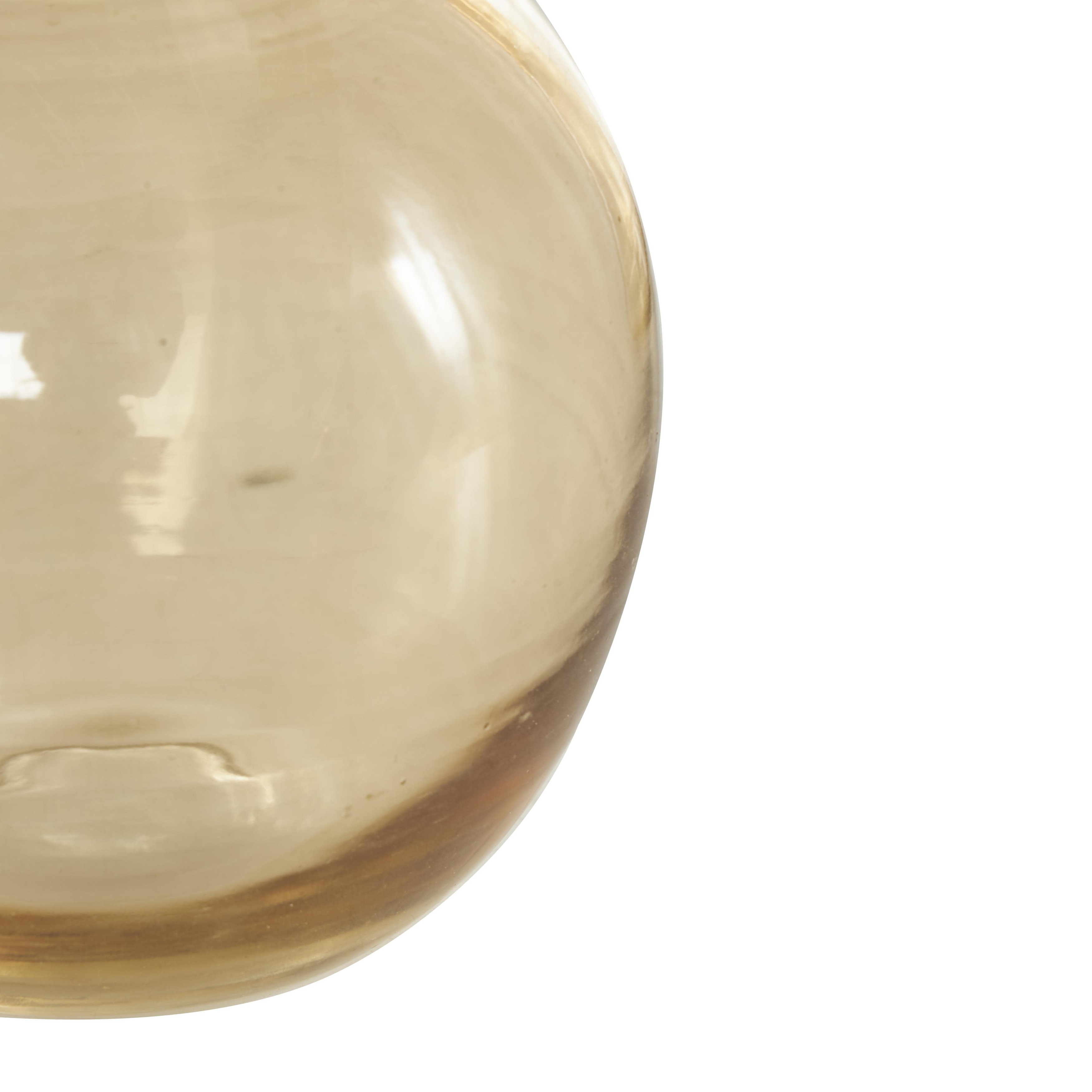 Blue or Gold Glass Tinted Geometric Decorative Vase with Gold Rim and Varying Shapes (Set of 3)