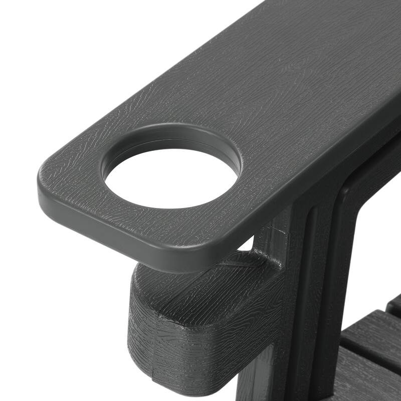 Coastline Outdoor Poly Adirondack Chair with Side Table