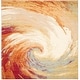 preview thumbnail 33 of 39, SAFAVIEH Evoke Tambra Abstract Swirl Rug 6' Square - Cream/Orange - Square