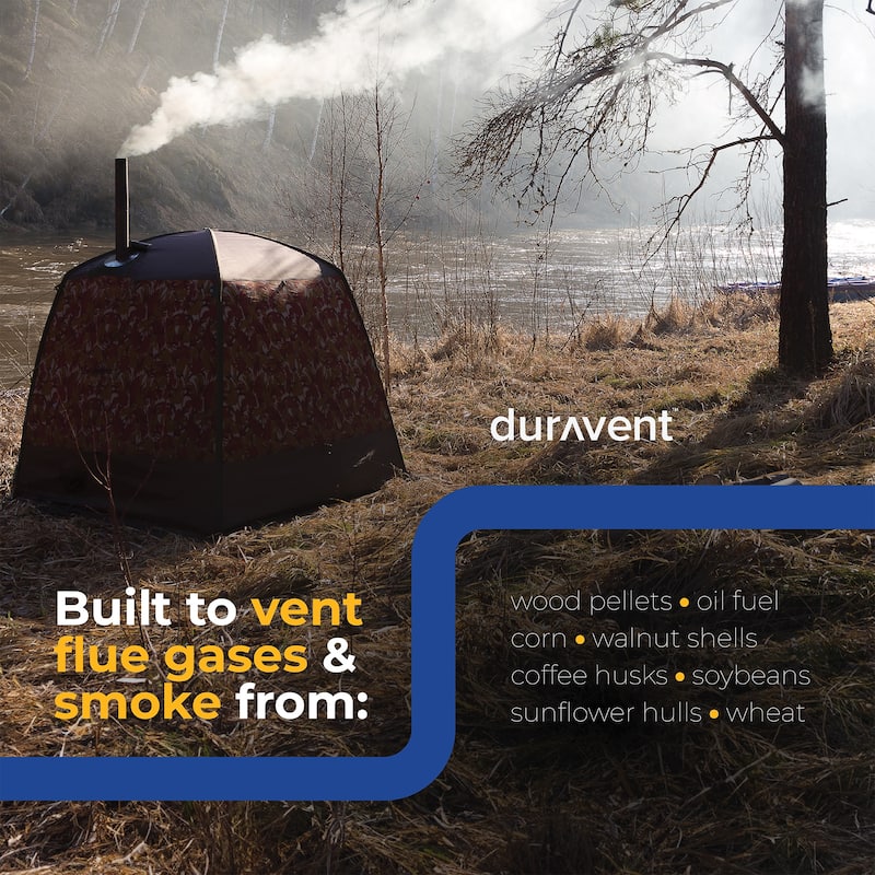 DuraVent DuraPlus 420 Stainless Steel Triple Wall Stove Pipe Connector, Silver - 10