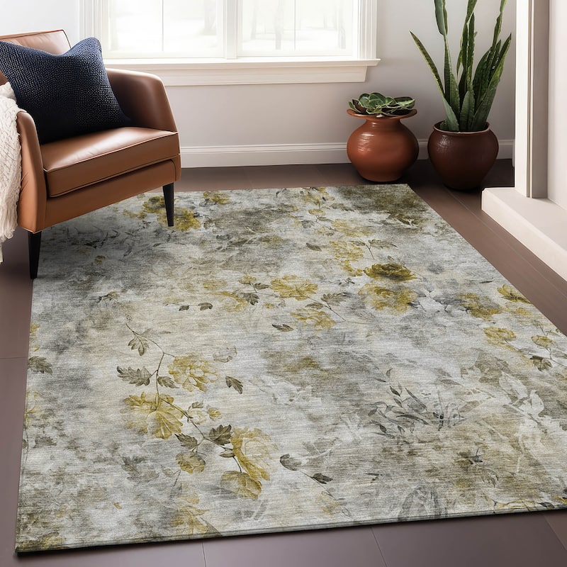 Premium Washable Super Soft Modern Floral Mayfield Rug