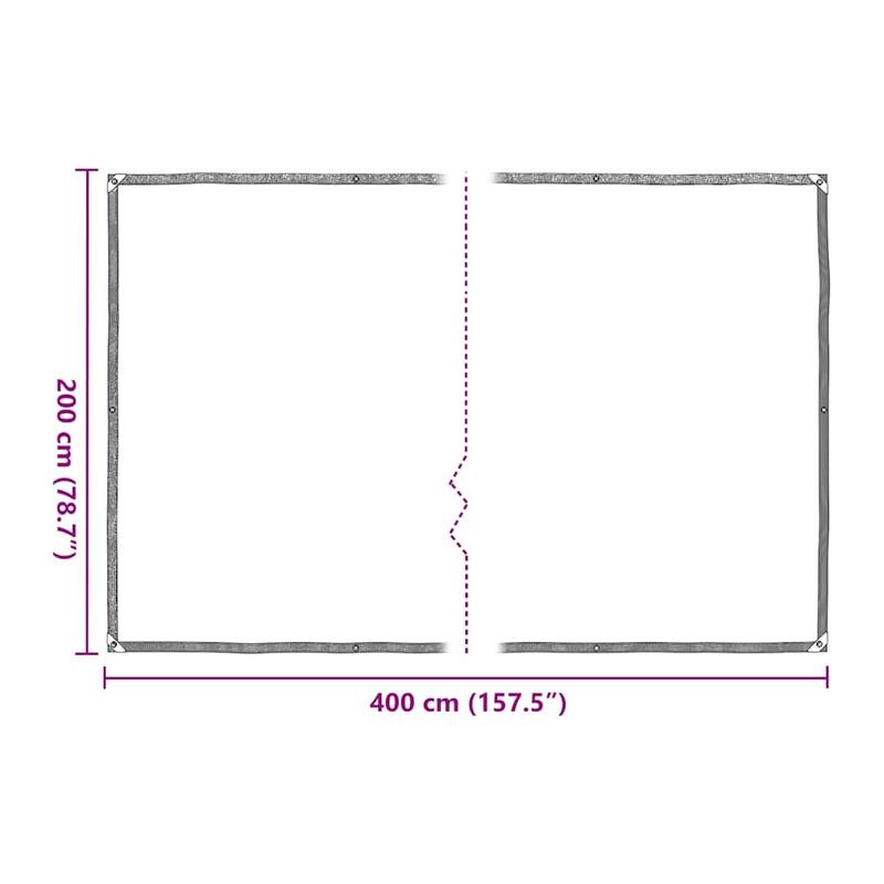 vidaXL Plant Cover Transparent with black edges Polyethylene