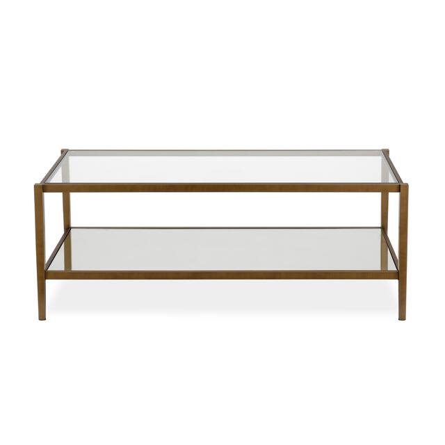 Wilda Coffee Table with Mirrored Shelf Overstock 23566417