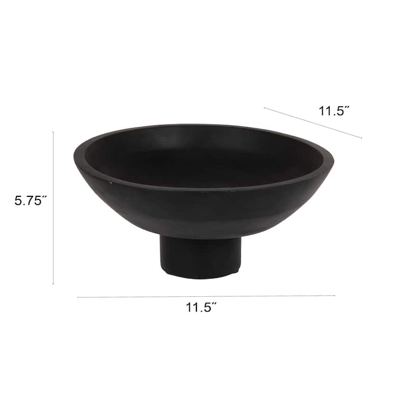 Mango wood footed bowl