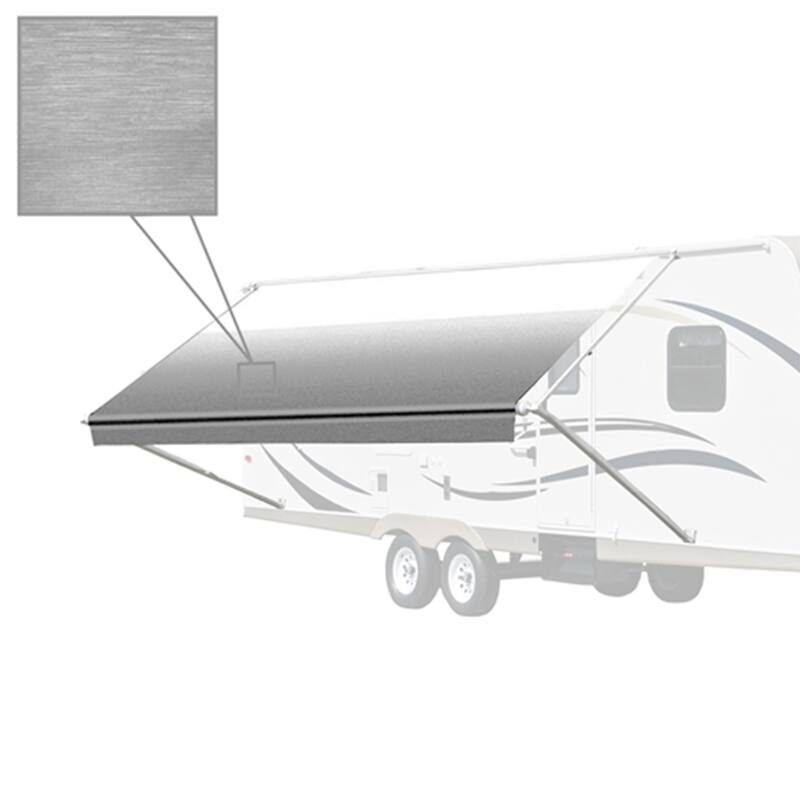 ALEKO Replacement Vinyl Fabric for 16 x 8 ft RV Awning Grey Fade