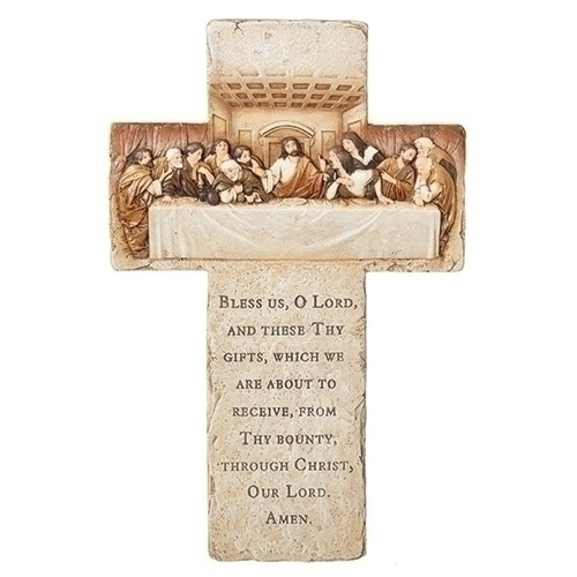 Shop Last Supper Cross Figurine Wall Decor 13 25 Overstock