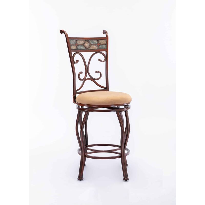 Boraam Beau Metal Swivel Counter or Bar Stool
