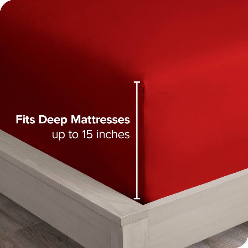 Bare Home 2-Pack Microfiber Fitted Bottom Sheets