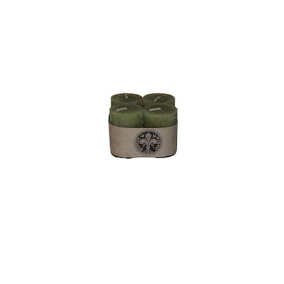 Set Of 4 1.6X2.1In Pillar Candles Olive- A - A