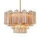 preview thumbnail 1 of 4, Crystorama Lighting Group ADD-308-AM Addis 9 Light 22" Wide Waterfall Aged Brass