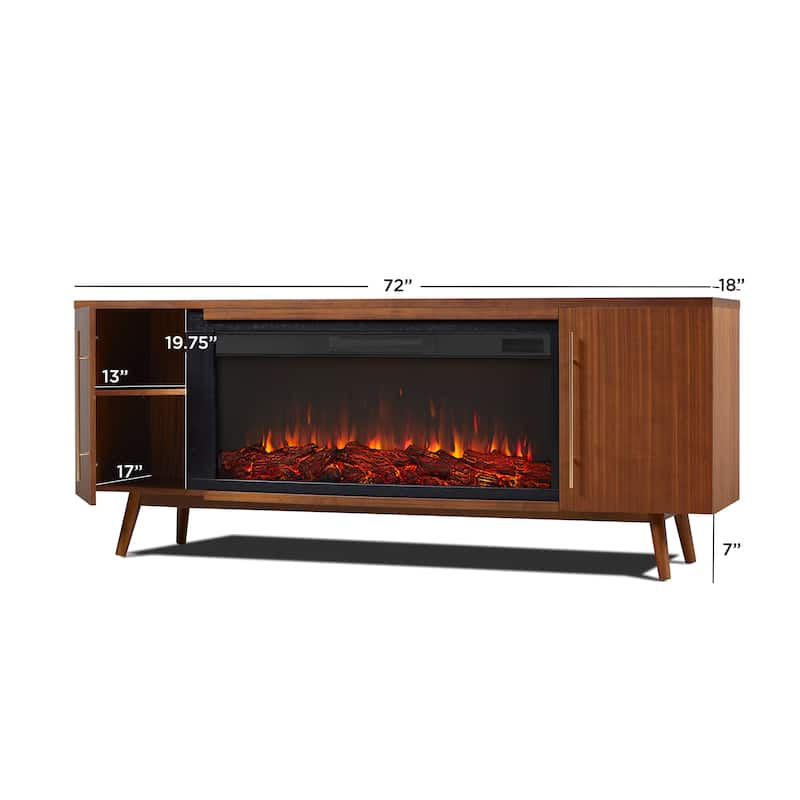 Morris Electric 72" Fireplace TV Stand by Real Flame