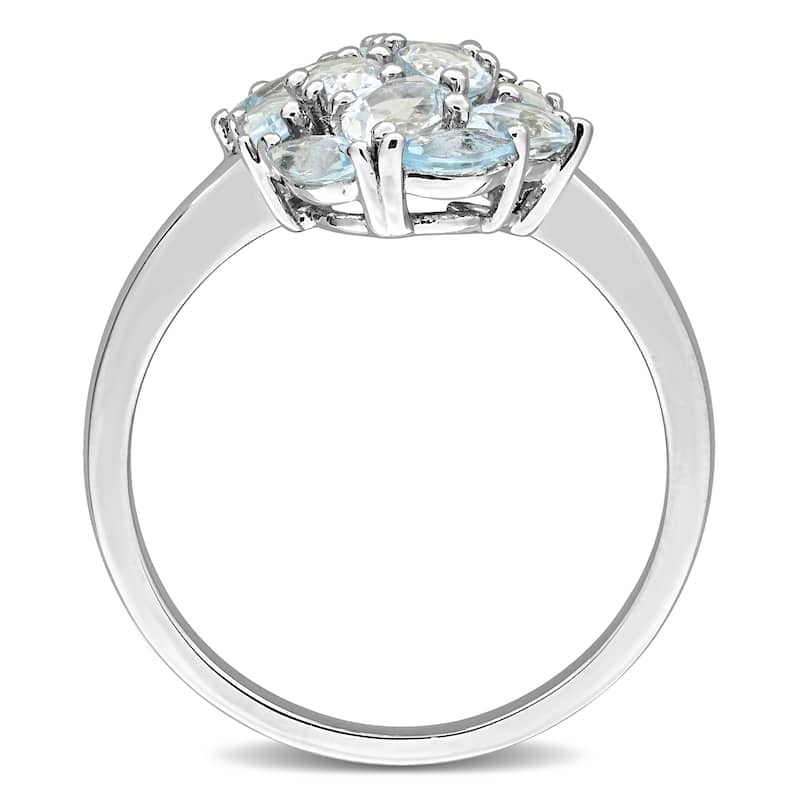 Miadora Multi-Shape Gemstone Cluster Ring Sterling Silver