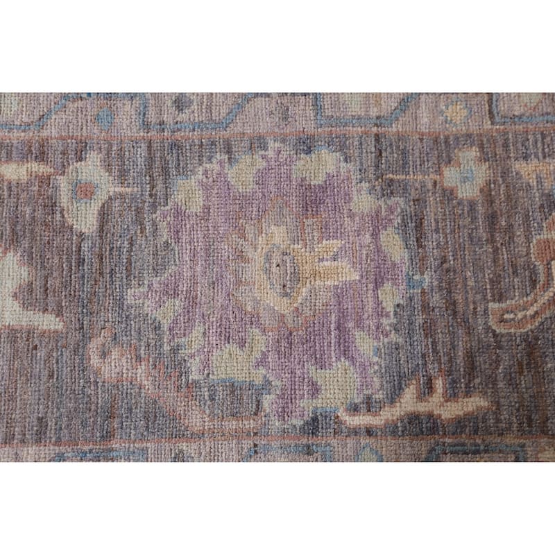 Grey Oushak Turkish Area Rug Handmade Vegetable Dye Wool Carpet - 8'1" x 9'9"