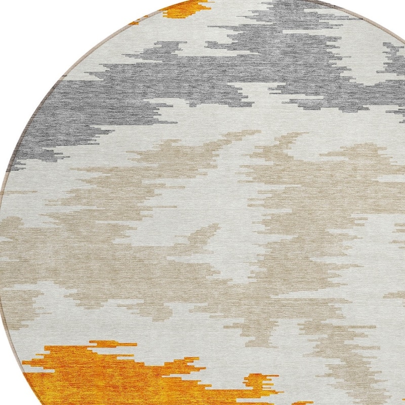 HomeRoots Abstract Transitional Rectangle Outdoor Rug