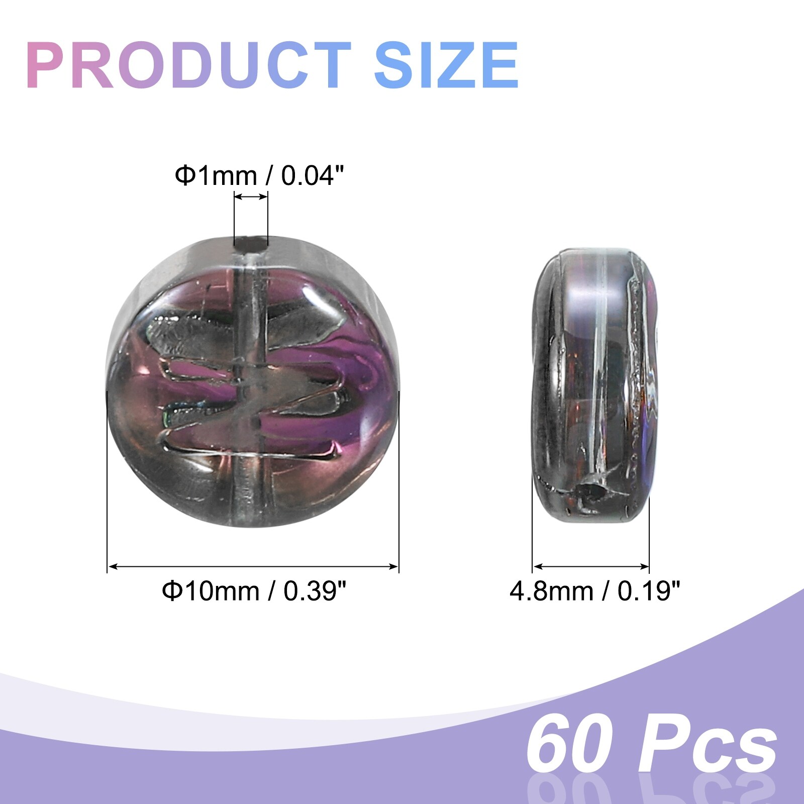 Glass Letter Beads, Flat Round Alphabet Letter Beads Initial Letter Spacer Beads for DIY Bracelet Necklace Earring Jewelry