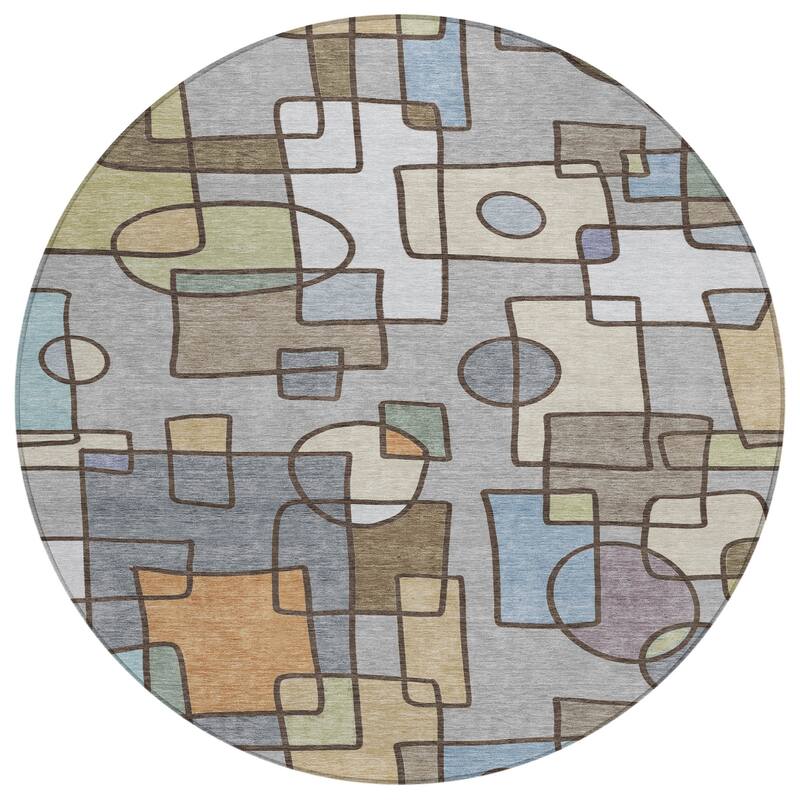 Machine Washable Indoor/ Outdoor Contemporary Prenner Chantille Rug