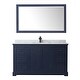 preview thumbnail 17 of 25, Avery 60-inch Single Vanity, Marble Top, Square Sink, 58-inch Mirror