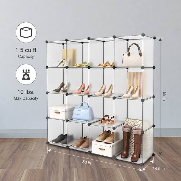 Shop Langria 16 Cube Modular Clothes Shelving Storage Organizer