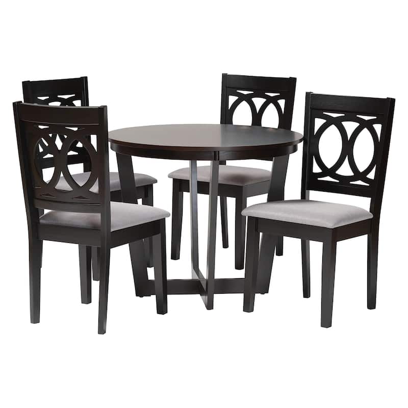 Kara Modern Wood 5-Piece Dining Set - Grey