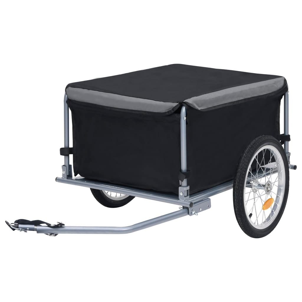 vidaXL Bike Trailer Black and Gray 143.3 lb Bed Bath Beyond