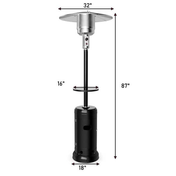 Shop Gymax Outdoor Patio Heater Propane Standing Lp Gas Steel W