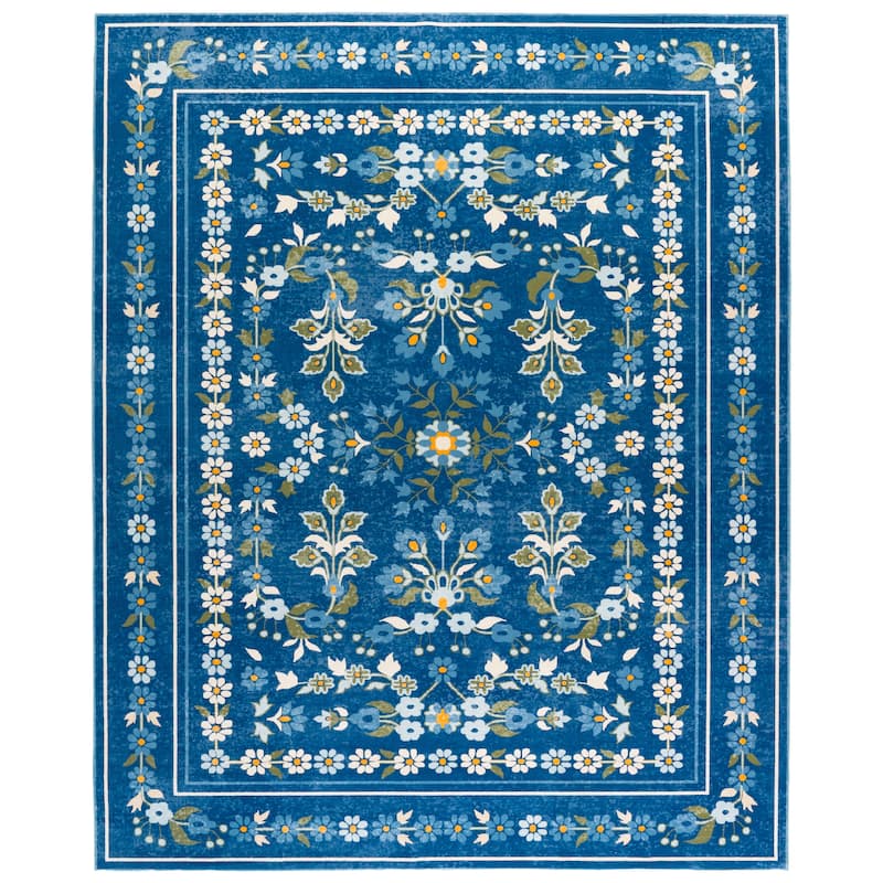 Martha Stewart Ineta Machine Washable & Slip Resistant Rug - 9' x 12' - Dark Blue/Beige