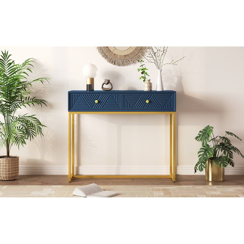 Modern Sleek Console Table with Storage
